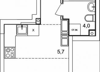 1-ком. квартира на продажу, 29.4 м2, деревня Анкудиновка, деревня Анкудиновка, 47А