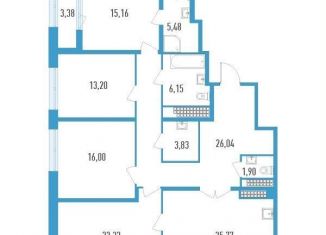 Продам 4-ком. квартиру, 139.2 м2, Санкт-Петербург, улица Типанова, 22, улица Типанова