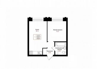 Однокомнатная квартира на продажу, 39.5 м2, Брянск, Гвардейская улица