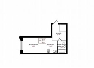 Продается 1-комнатная квартира, 34.5 м2, Брянск, Гвардейская улица