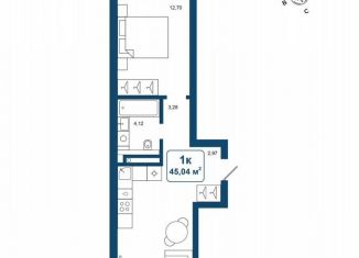 Продажа 1-ком. квартиры, 45 м2, деревня Дударева, улица Сергея Джанбровского, 25