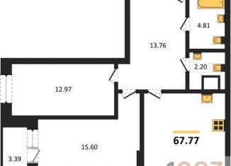Продам двухкомнатную квартиру, 67.8 м2, Воронеж, улица Кривошеина, 13/14