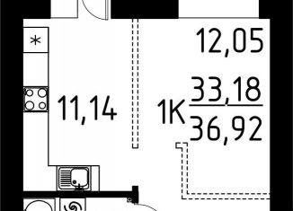Продается однокомнатная квартира, 36.9 м2, Томск, улица Вершинина, 58к2