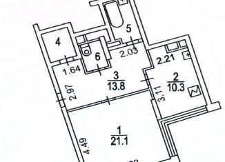 Аренда однокомнатной квартиры, 56 м2, Москва, Хорошёвское шоссе, 12к1, метро Беговая