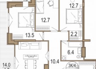 Продам трехкомнатную квартиру, 94.2 м2, Москва, улица Советской Армии, 6, улица Советской Армии