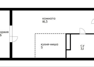 Квартира на продажу студия, 27 м2, Краснодар, улица Григория Булгакова, 6, микрорайон Достояние
