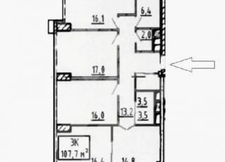 5-ком. квартира на продажу, 109 м2, Москва, Проектируемый проезд № 6092, метро Раменки