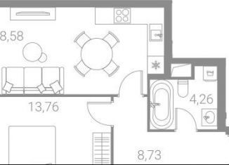 Продажа двухкомнатной квартиры, 45.3 м2, Москва, 1-й Котляковский переулок, 2Ак3, метро Варшавская