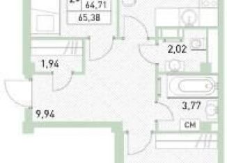 3-комнатная квартира на продажу, 65.4 м2, Балашиха, жилой комплекс Столичный, к23, ЖК Столичный