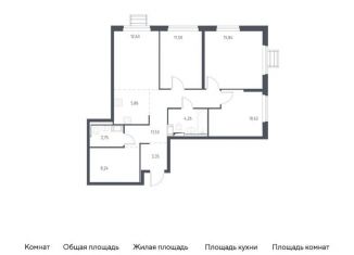 Продажа четырехкомнатной квартиры, 86.6 м2, Видное, Советская площадь