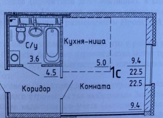 Квартира на продажу со свободной планировкой, 22.5 м2, Пермь, улица Куйбышева, 135