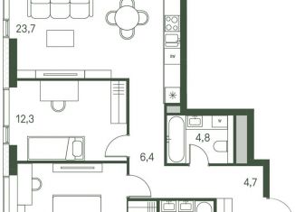 2-ком. квартира на продажу, 70.6 м2, Москва, 4-й Красногорский проезд, метро Войковская