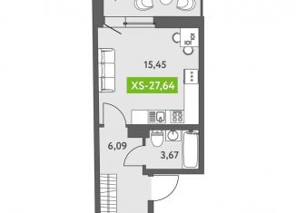 Продается квартира студия, 27.4 м2, Санкт-Петербург, ЖК Аквилон Залив