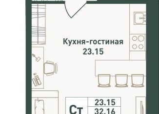 Продается квартира студия, 33.6 м2, Ленинградская область