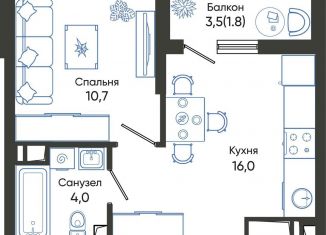 Продам однокомнатную квартиру, 32.5 м2, Новороссийск, ЖК Облака 2