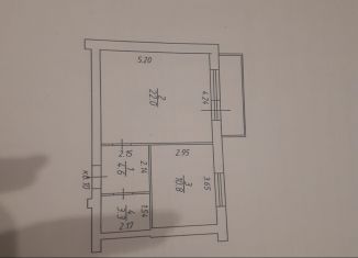 Продам 1-комнатную квартиру, 40.7 м2, рабочий поселок Сапожок