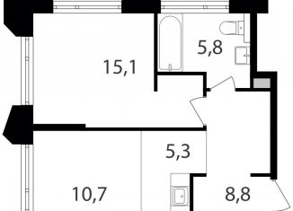 Продам однокомнатную квартиру, 45.7 м2, Москва, жилой комплекс Петровский Парк 2, к1, метро Динамо