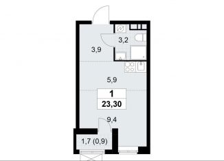 Продам квартиру студию, 23.3 м2, деревня Николо-Хованское, деревня Николо-Хованское, 3