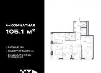 Продается 4-ком. квартира, 105.1 м2, Москва, ЮВАО