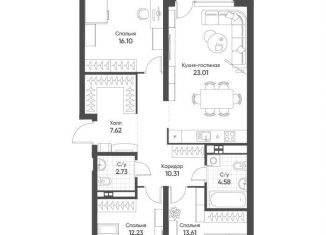 3-комнатная квартира на продажу, 92 м2, Екатеринбург