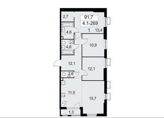 Продается 4-ком. квартира, 92.1 м2, Москва, ЮЗАО