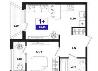 Продажа однокомнатной квартиры, 45.5 м2, Тюмень, Калининский округ