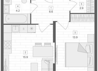 Продажа 1-комнатной квартиры, 43.5 м2, Москва, Красносельский район, Верхняя Красносельская улица, 19с2