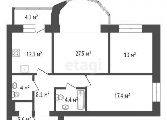 Продам 3-комнатную квартиру, 95 м2, Красноярск, улица Авиаторов, 4Е