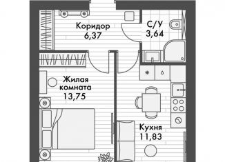 Продам 1-комнатную квартиру, 26.2 м2, Татарстан