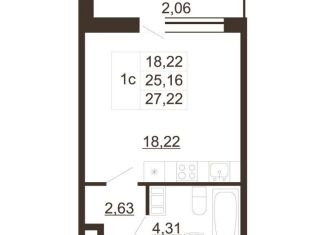 Продается квартира студия, 27.2 м2, Гатчина, улица Хохлова, 16