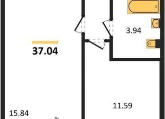 1-комнатная квартира на продажу, 37 м2, Воронежская область