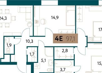 Продается четырехкомнатная квартира, 97.2 м2, Москва, ЗАО, Винницкая улица, 8к4