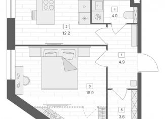 Продаю 1-комнатную квартиру, 42.6 м2, Москва, ЦАО, Верхняя Красносельская улица, 19с2