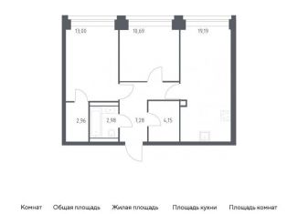 Продажа двухкомнатной квартиры, 60.3 м2, Москва, ЗАО, жилой комплекс Нова, к2