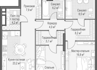 Продам 2-ком. квартиру, 99.5 м2, Москва, метро Выставочная