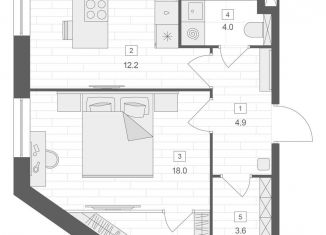 Продаю 1-комнатную квартиру, 42.6 м2, Москва, ЦАО, Верхняя Красносельская улица, 19с2