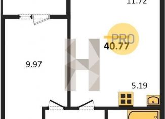 Продается однокомнатная квартира, 42.6 м2, посёлок Элитный, Венская улица, 11