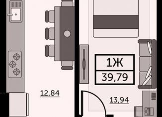 Продается 1-комнатная квартира, 39.4 м2, Ростов-на-Дону, улица Ларина, 45с11