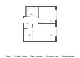 Продам 1-комнатную квартиру, 38.2 м2, Ленинский городской округ, жилой комплекс Новое Видное, 17