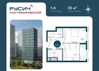 Продажа 1-ком. квартиры, 33 м2, Москва, Кавказский бульвар, 51, район Царицыно