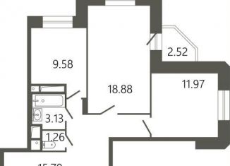 Продажа 2-комнатной квартиры, 62.1 м2, Подольск, Советская улица, 18к2