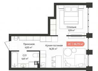 Продажа однокомнатной квартиры, 36.9 м2, Новосибирская область, Ленинградская улица, 342