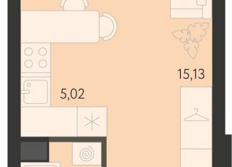 Продаю квартиру студию, 26.1 м2, Свердловская область, улица Вильгельма де Геннина, 23