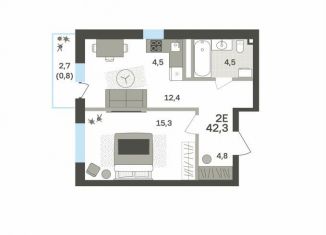 Продаю двухкомнатную квартиру, 42.3 м2, Пермский край