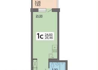 Продаю 1-ком. квартиру, 26.5 м2, Воронеж, Советский район, Острогожская улица, 164