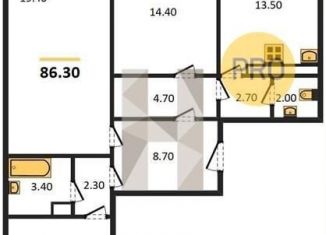 Продаю 3-комнатную квартиру, 86.3 м2, Воронеж, улица Димитрова, 51А