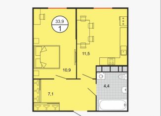 Продаю однокомнатную квартиру, 34 м2, Михайловск, переулок Ландышей, 4