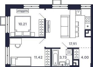 2-комнатная квартира на продажу, 47.3 м2, Красногорск