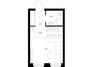 Продам квартиру студию, 22.4 м2, Казань, Советский район