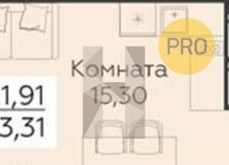 Квартира на продажу студия, 23.3 м2, Воронеж, улица Теплоэнергетиков, 17к4